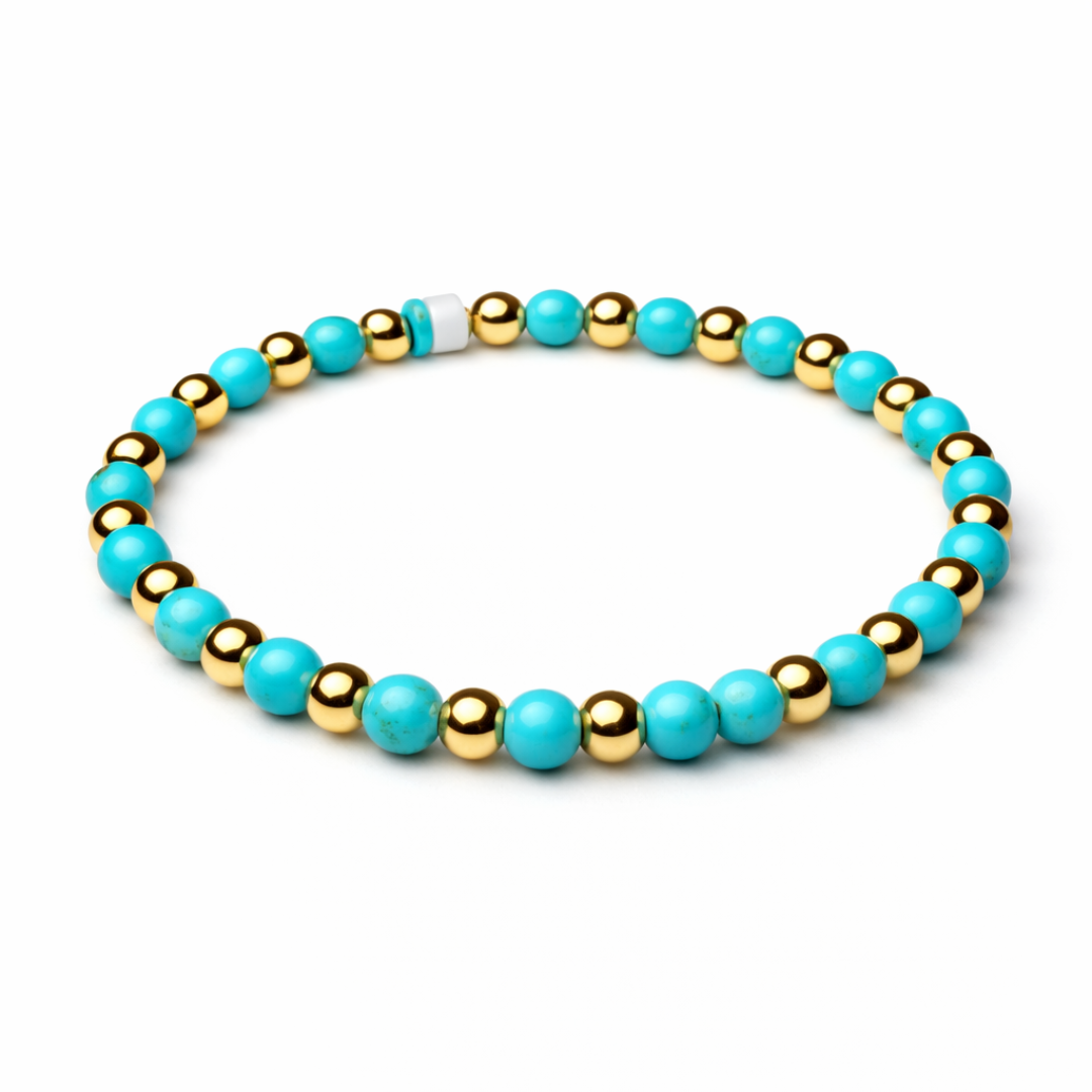 Turquoise and Gold Bracelet