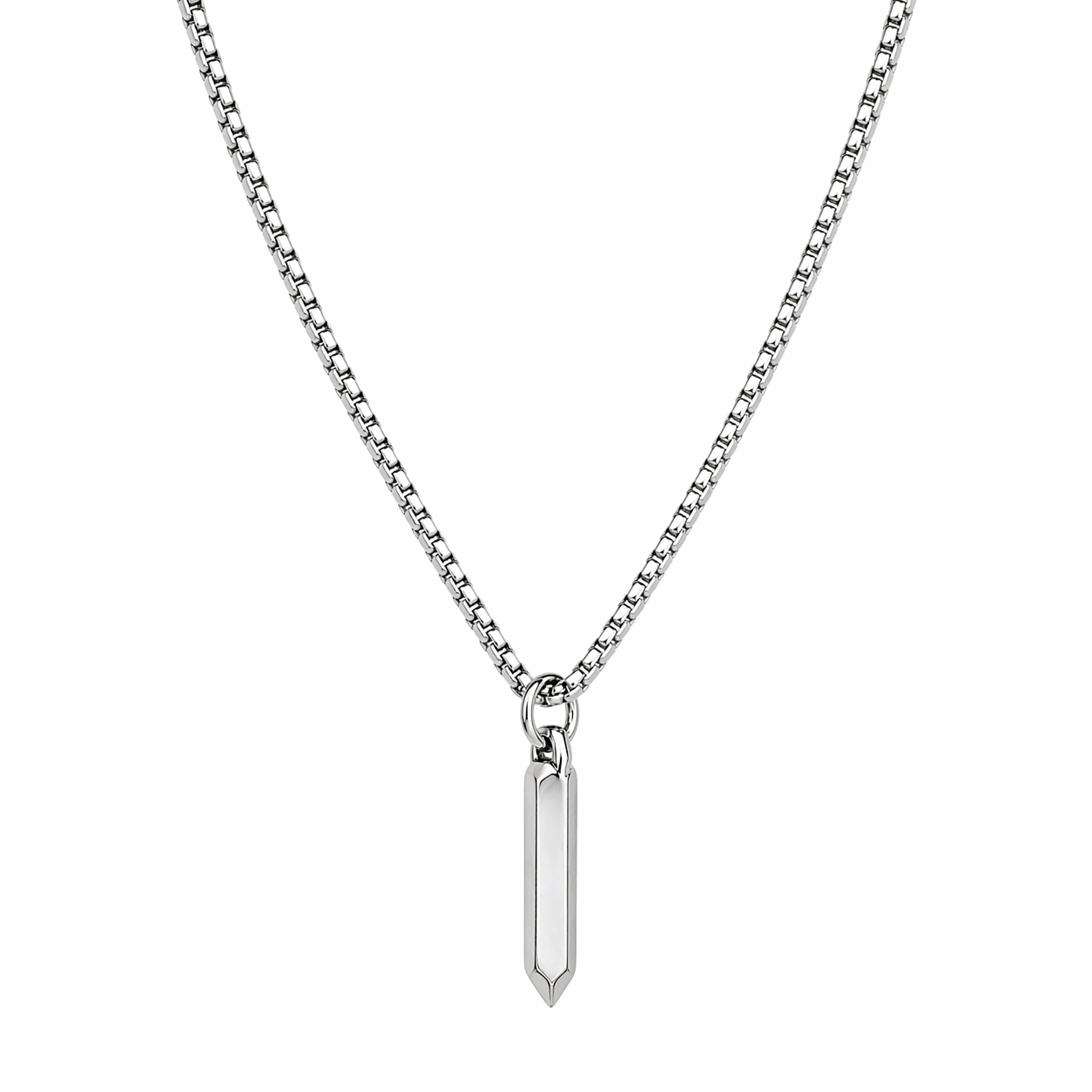 Sleek Edge Necklace – Stainless Steel