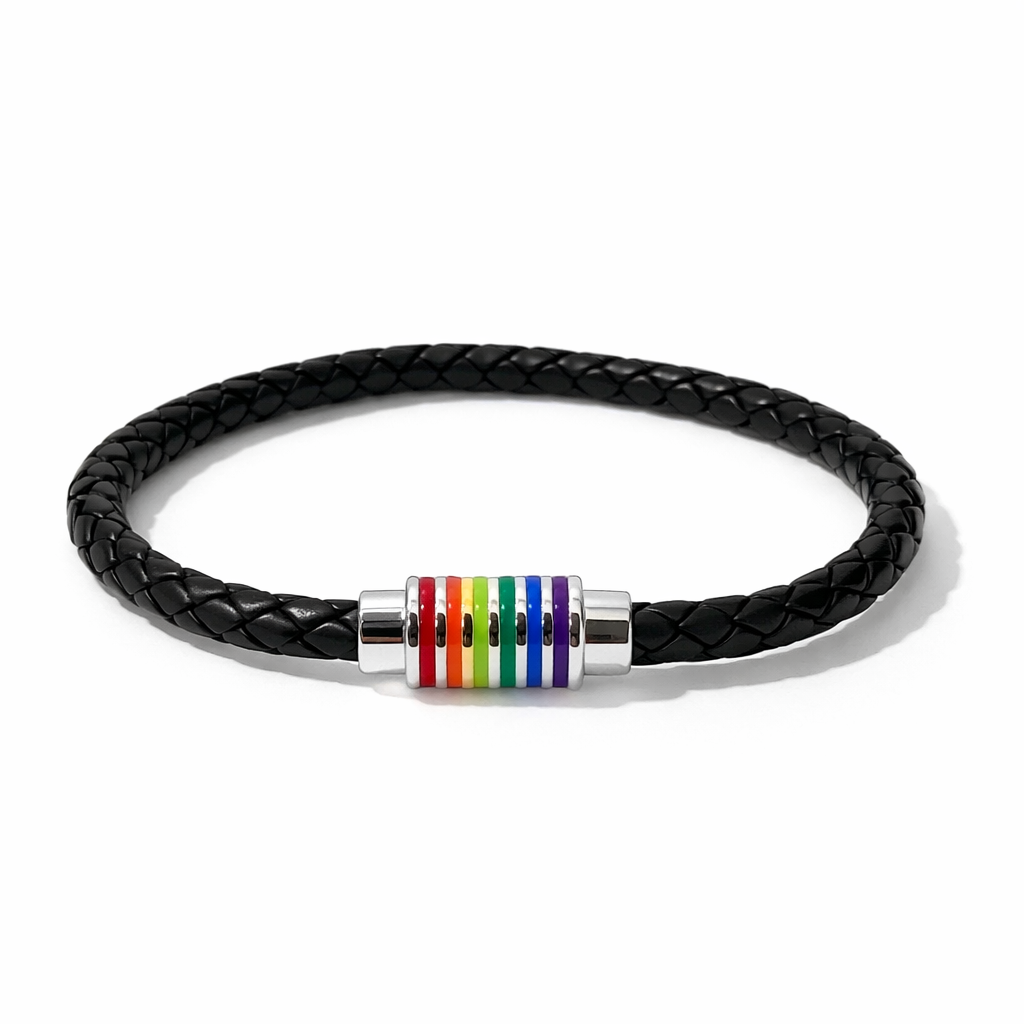 MEN'S RAINBOW LEATHER BRACELET
