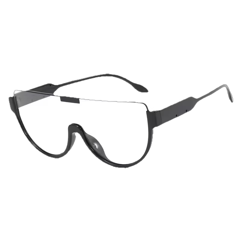 86395 CLEAR BLUE OVERSIZE SUNGLASSES