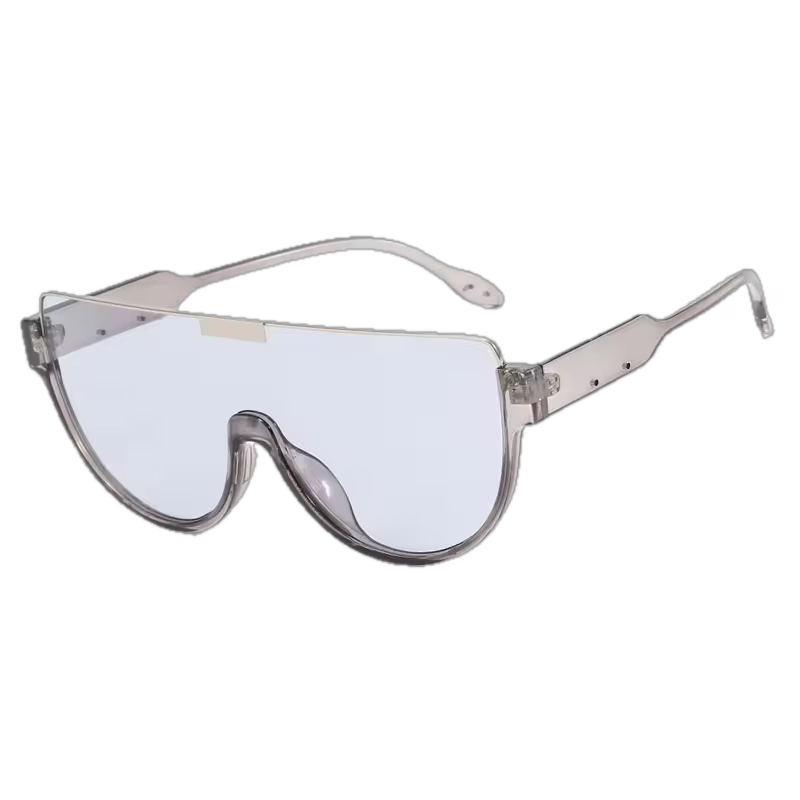 86395 CLEAR BLUE OVERSIZE SUNGLASSES