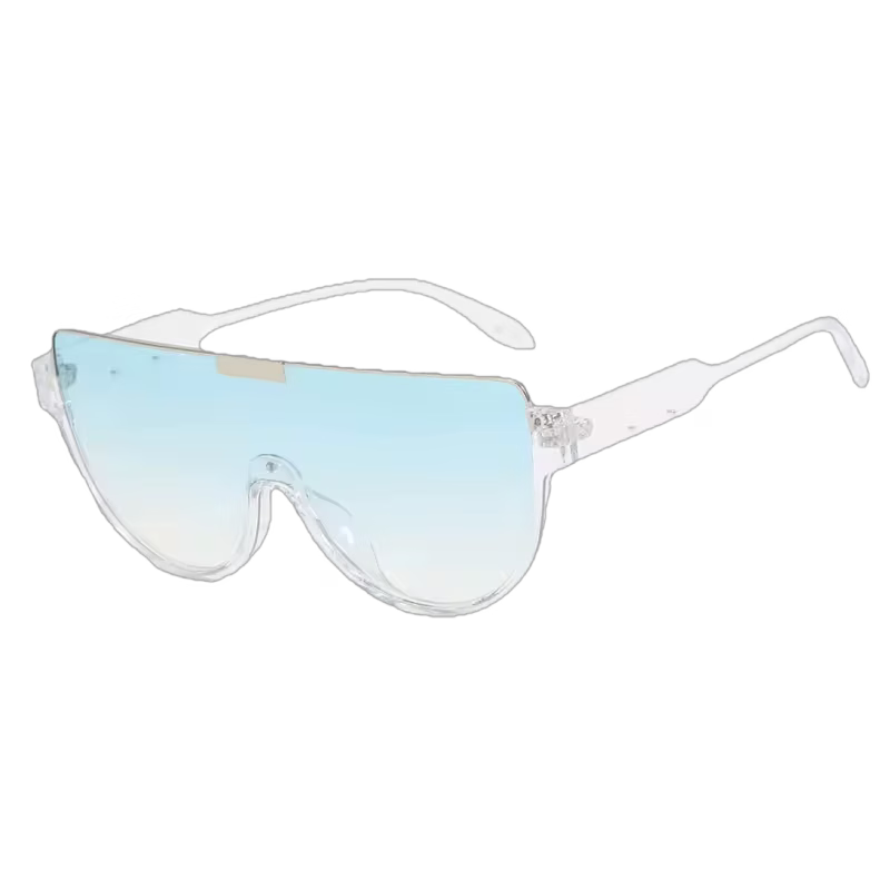 86395 CLEAR BLUE OVERSIZE SUNGLASSES