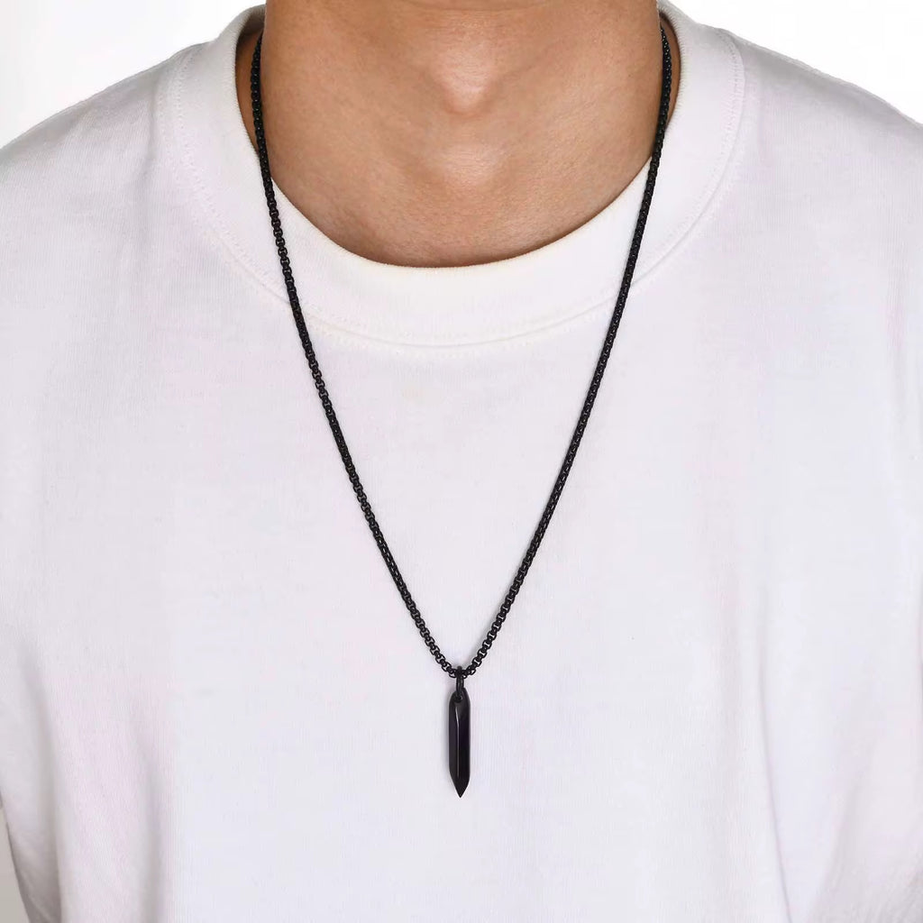 Sleek Edge Necklace – Stainless Steel