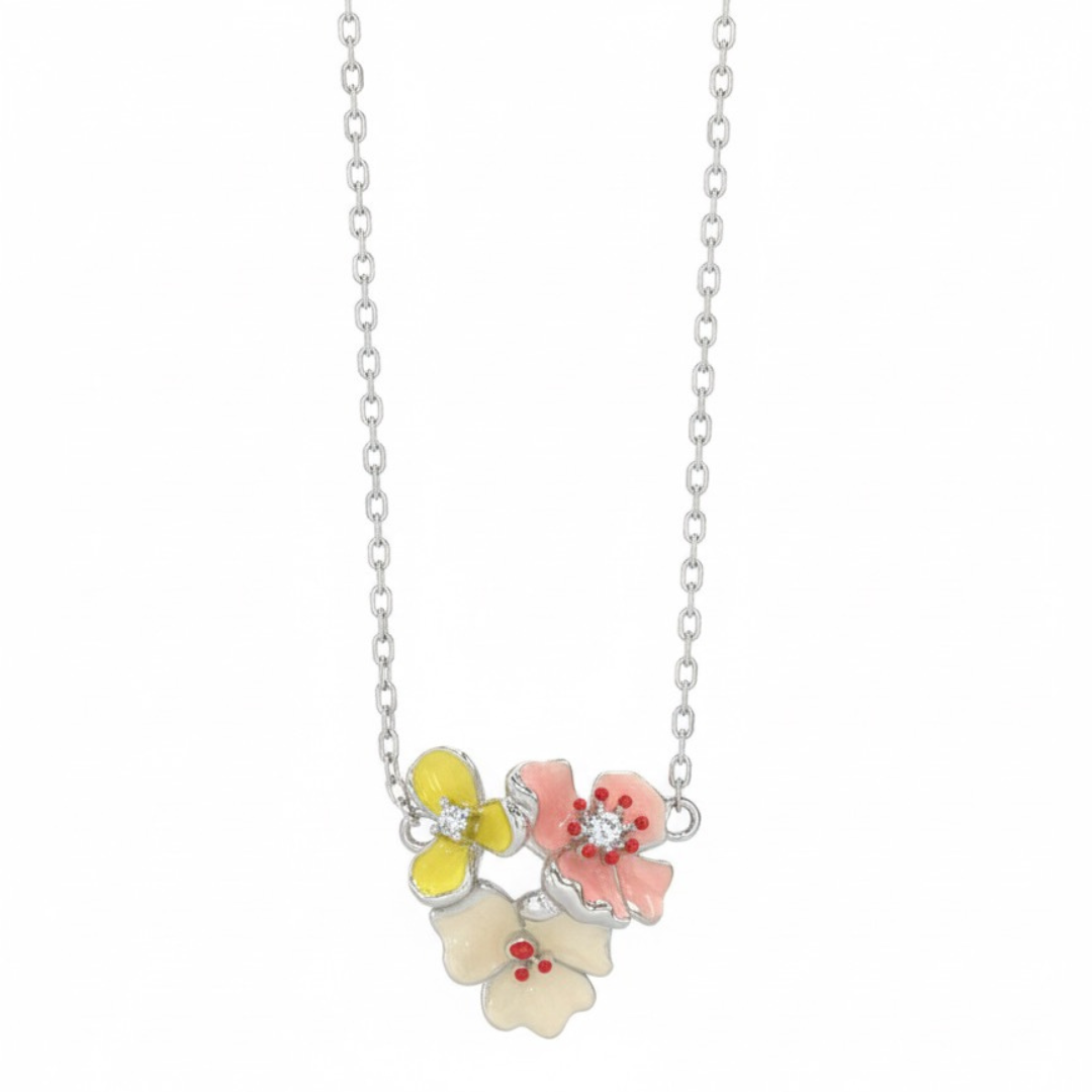 FLOWER NECKLACE (SILVER)
