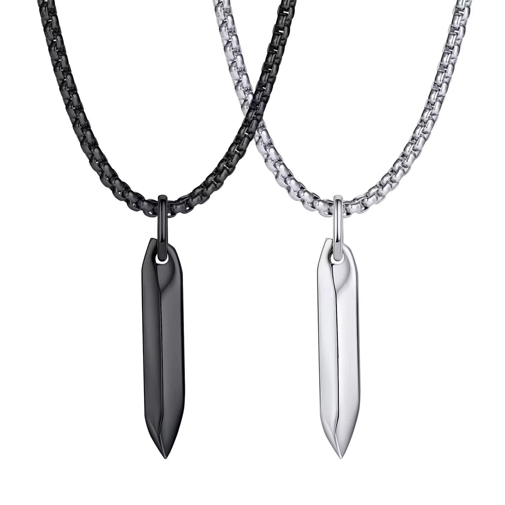 Sleek Edge Necklace – Stainless Steel