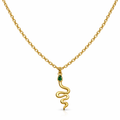 GREEN EYE SNAKE NECKLACE