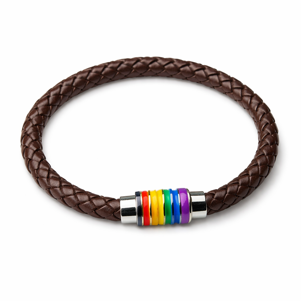 MEN'S RAINBOW LEATHER BRACELET