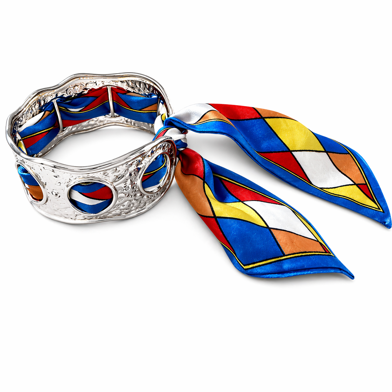 Retro Scarf Cuff Bracelet – PVD Gold Plated Stainless Steel