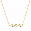 Ocean Wave Minimalist Necklace – 14K Gold Plated S925 Silver