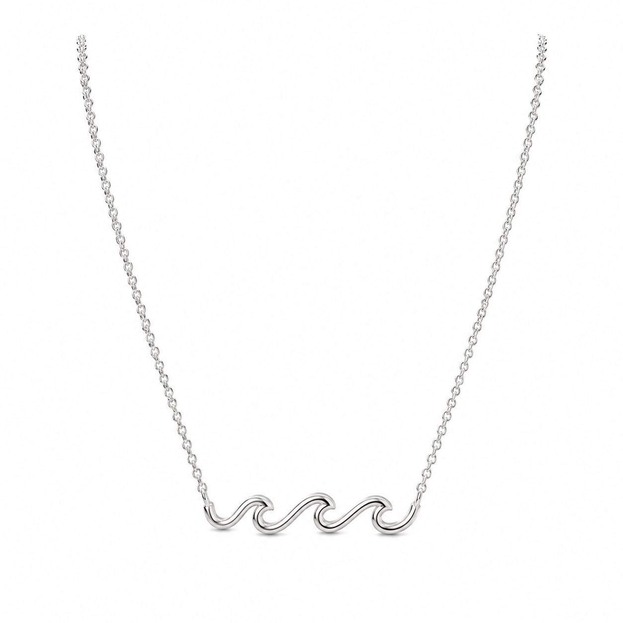 Ocean Wave Minimalist Necklace – 14K Gold Plated S925 Silver