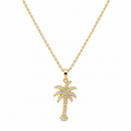 Palm Paradise Rhinestone Necklace – S925 Sterling Silver
