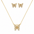 Butterfly Sparkle Jewelry Set – 14K Gold Plated S925 Silver