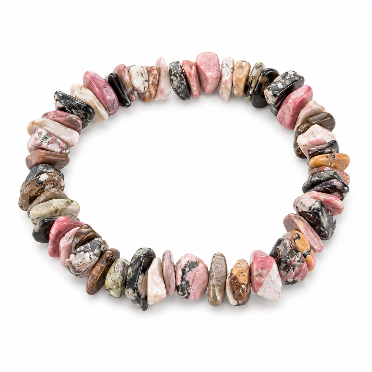 Natural Gemstone Chip Bracelet Collection