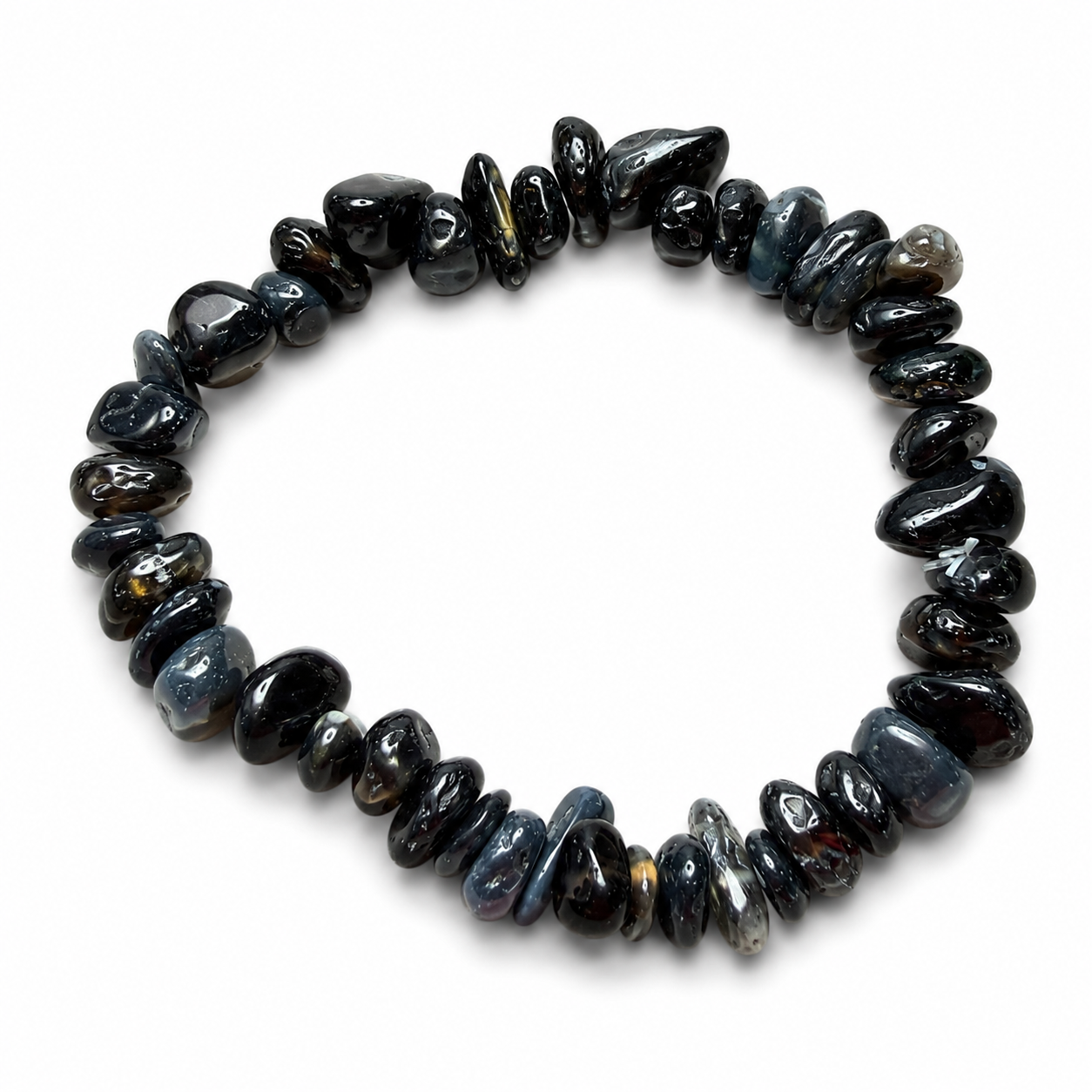Natural Gemstone Chip Bracelet Collection