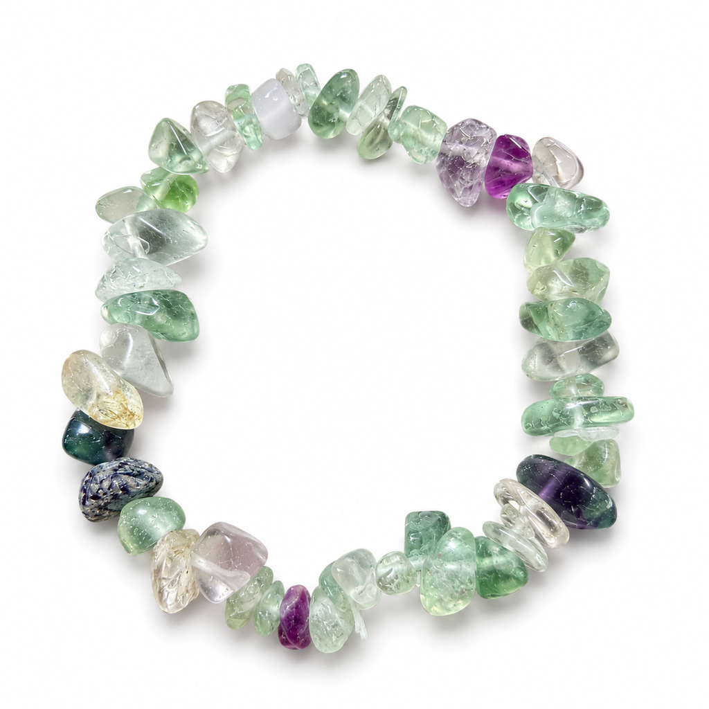 Natural Gemstone Chip Bracelet Collection