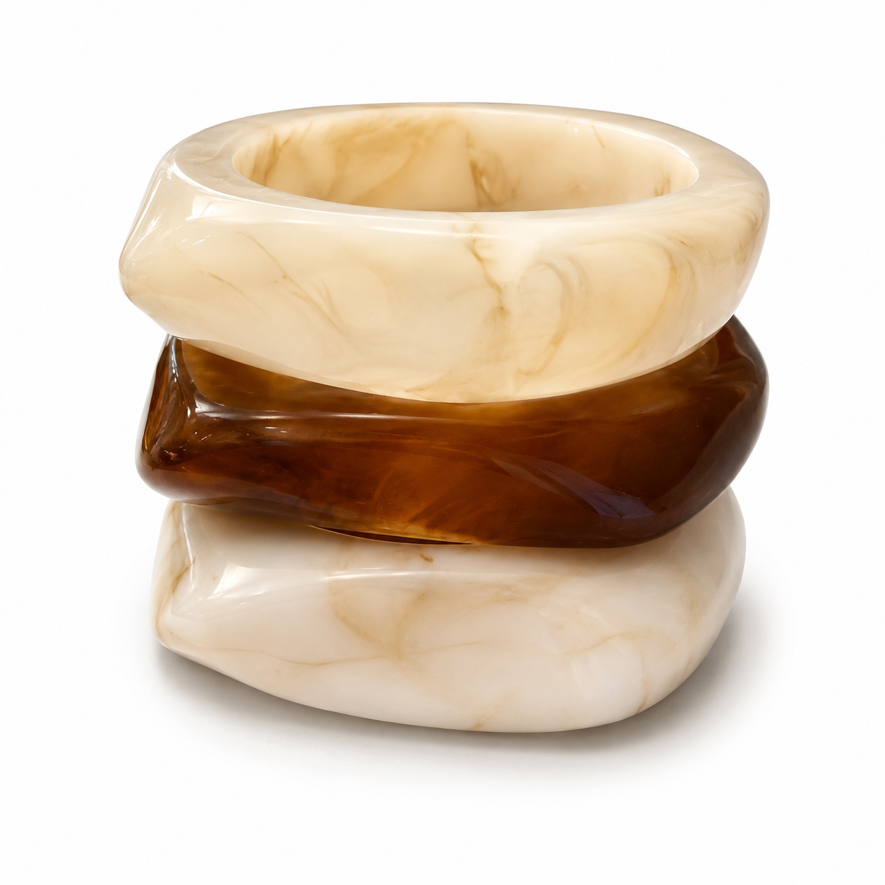 Amber Glow Resin Bangle Bracelet Pick Any 3 For $25