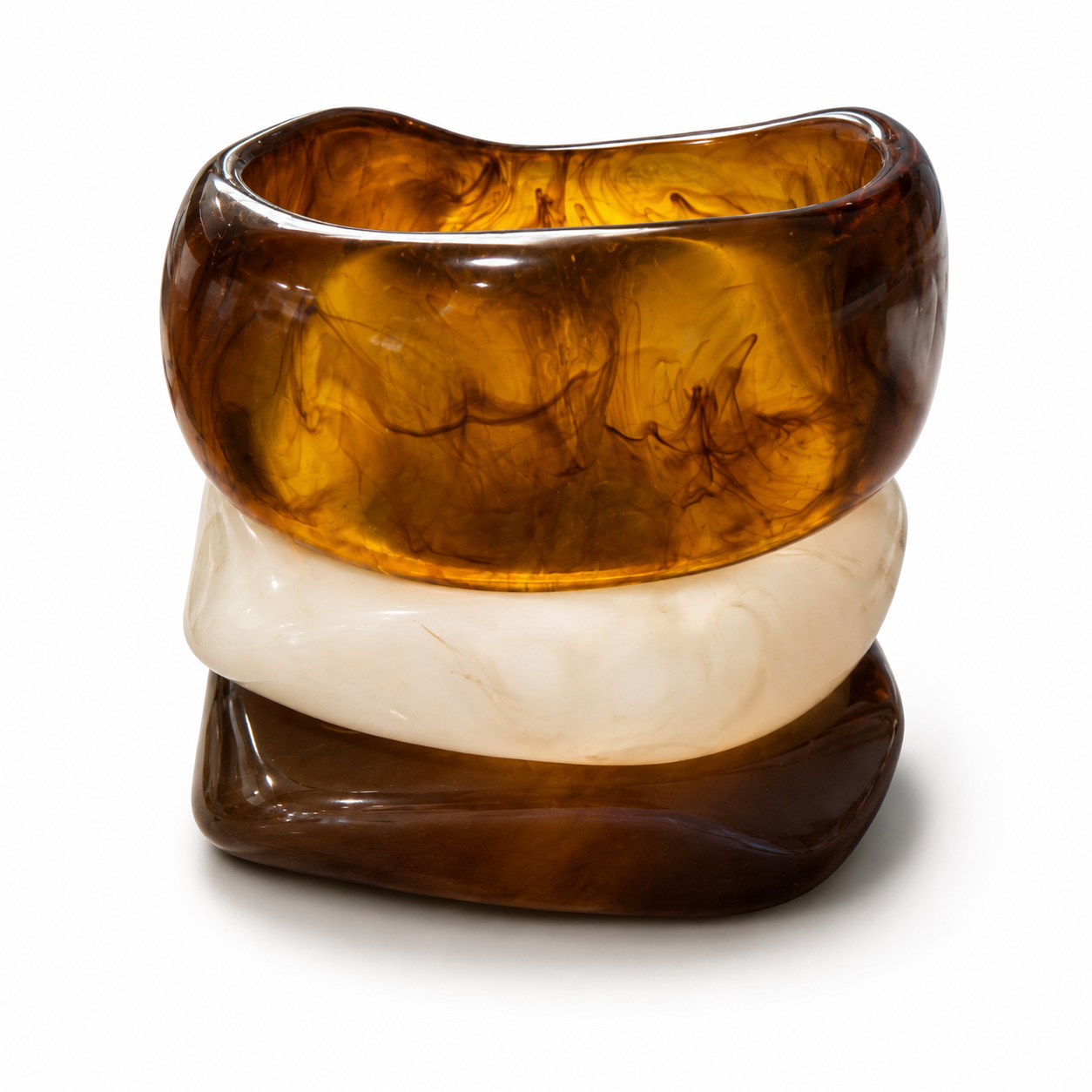 Amber Glow Resin Bangle Bracelet Pick Any 3 For $25