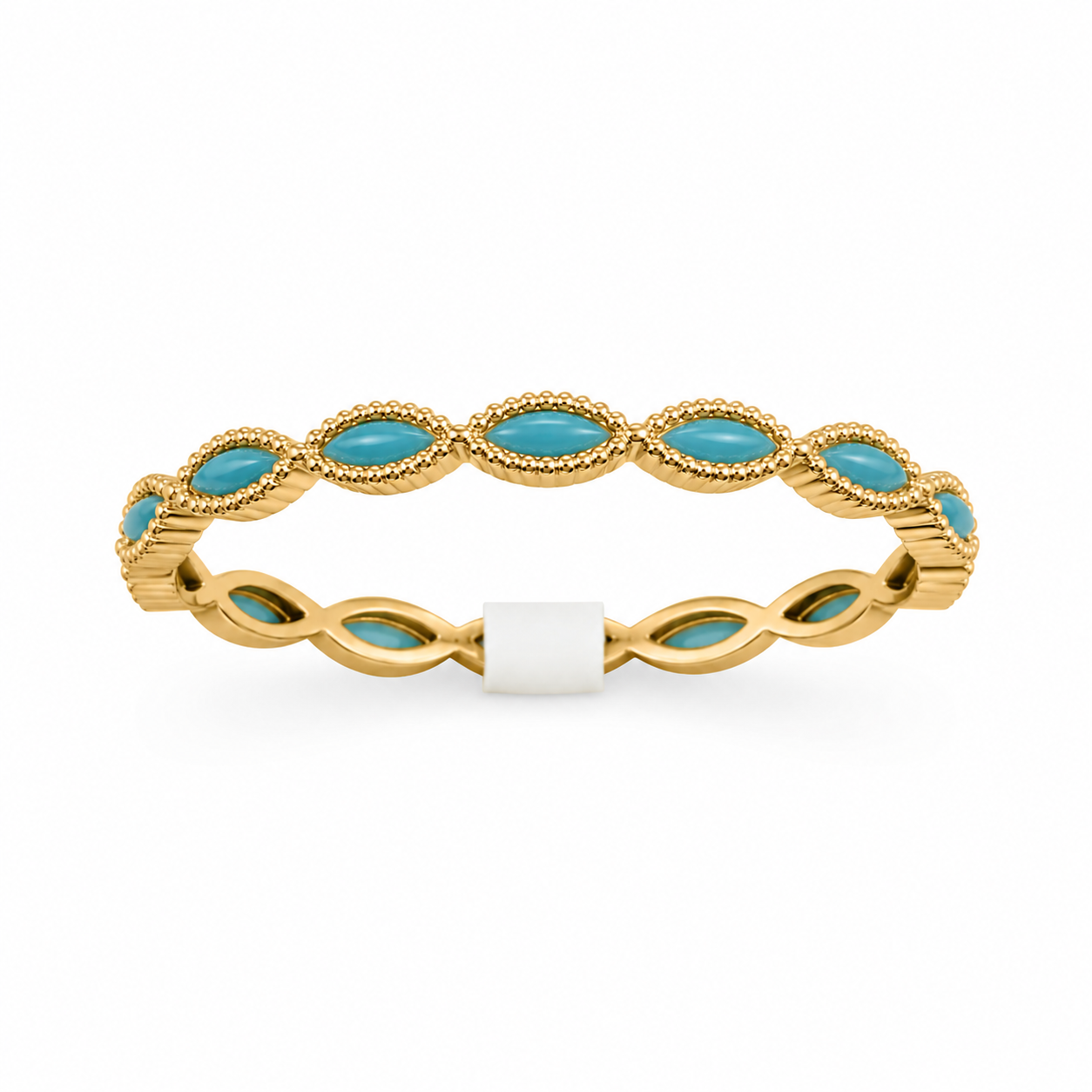 Marquis Eternity Ring – 14K Gold Plated S925 Silver