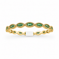 Marquis Eternity Ring – 14K Gold Plated S925 Silver