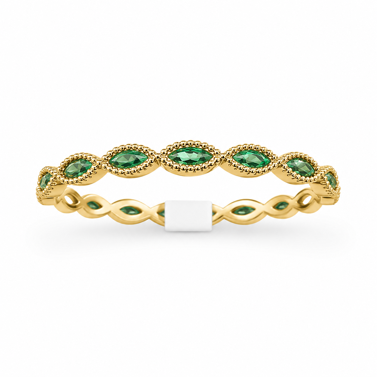 Marquis Eternity Ring – 14K Gold Plated S925 Silver