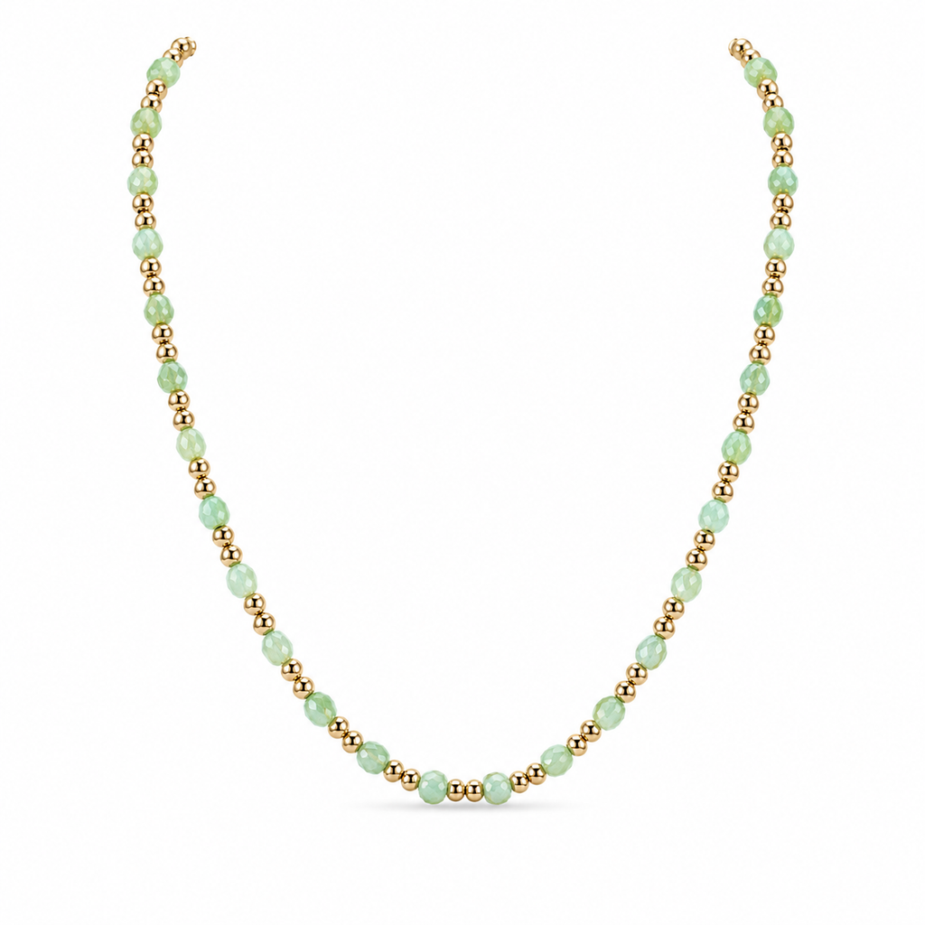 Golden Shell Pearl Beaded Necklace
