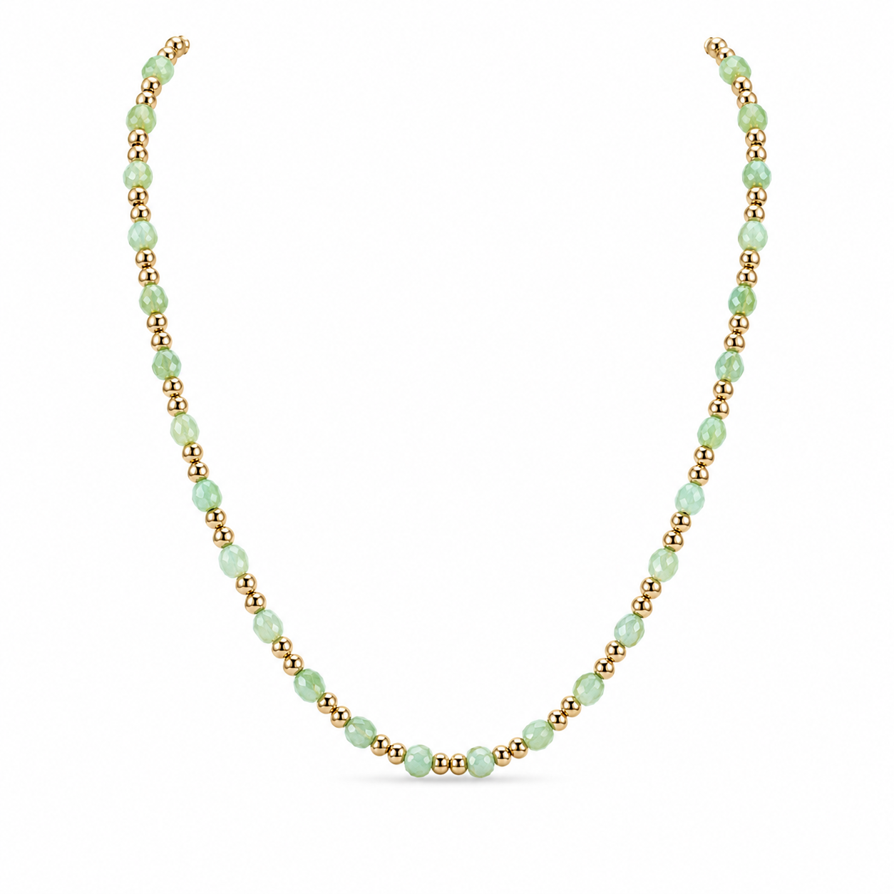 Golden Shell Pearl Beaded Necklace