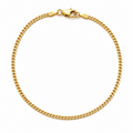 Classic Cuban Link Anklet – 14K Gold Plated S925 Silver