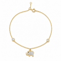 Lucky Elephant Anklet – 14K Gold Plated S925 Silver