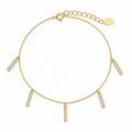 Crystal Bar Drop Bracelet – 14K Gold Plated S925 Silver