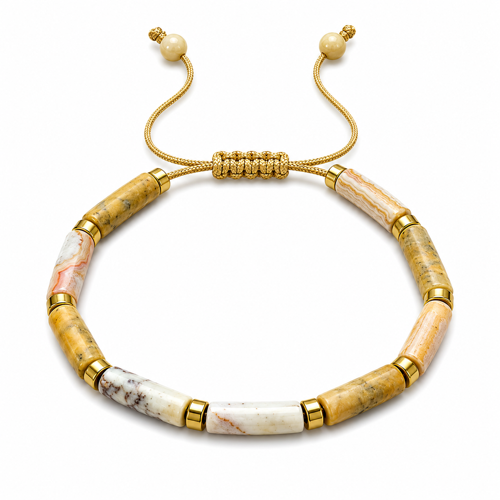 Natural Stone Adjustable Beaded Bracelet