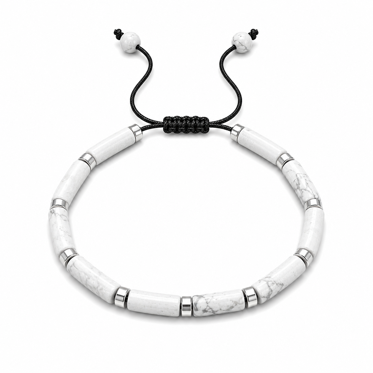 Natural Stone Adjustable Beaded Bracelet