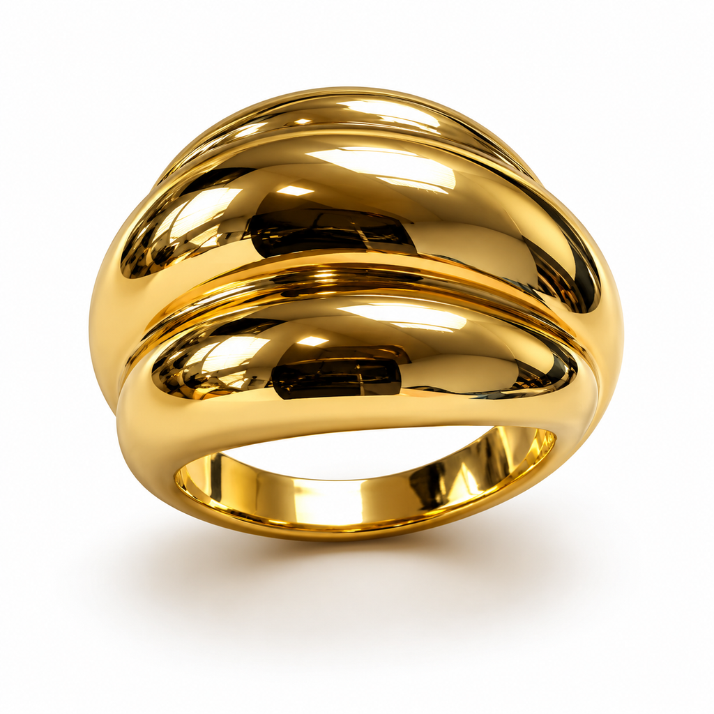 Sculpted Dome Ring – Brass
