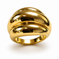 Sculpted Dome Ring – Brass