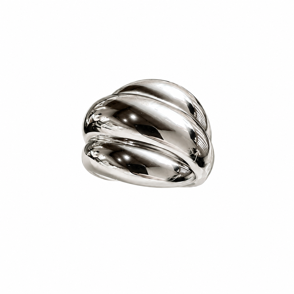 Sculpted Dome Ring – Brass