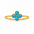 Crystal Clover Rings – 14K Gold Plated S925 Silver