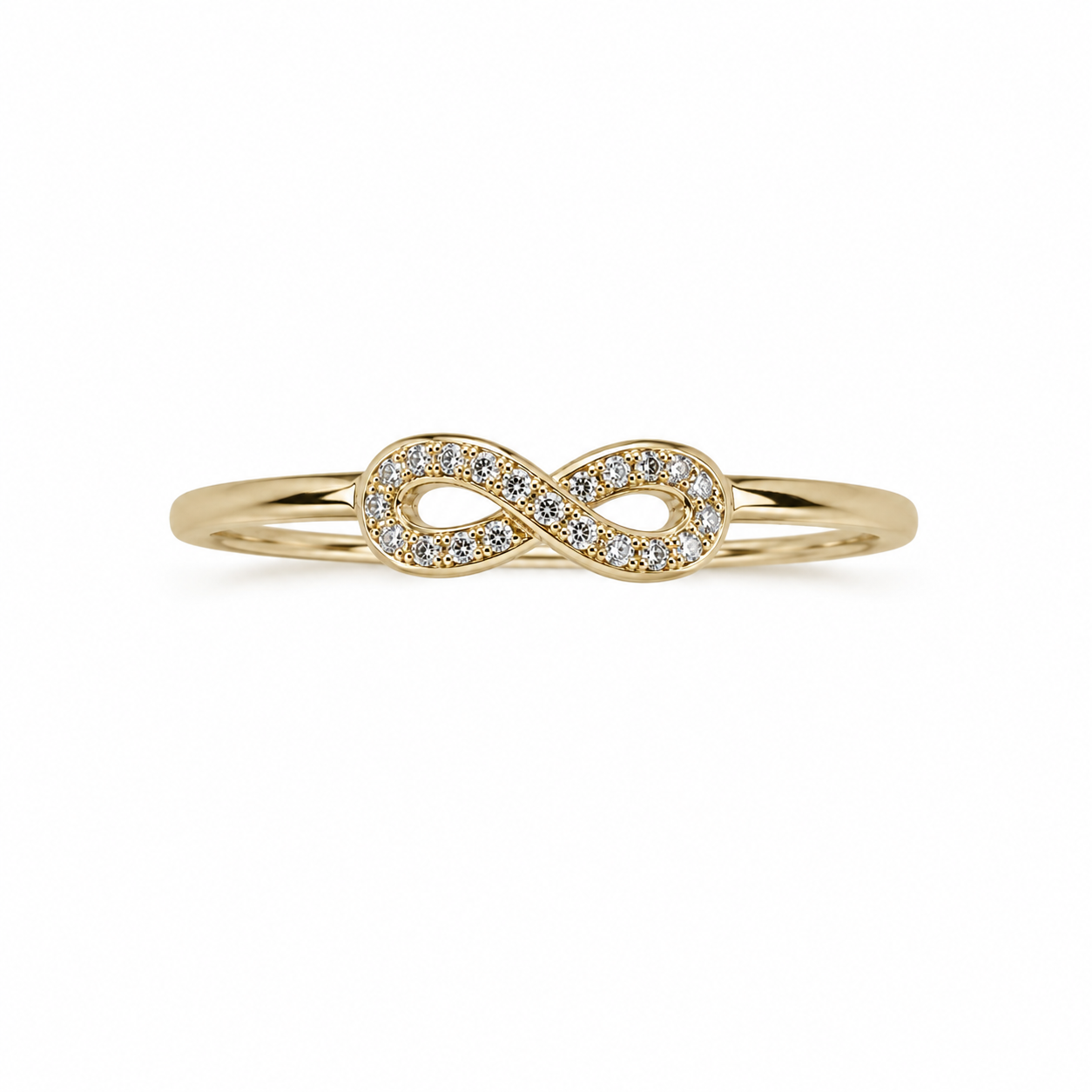 Infinity Spark Ring – 14K Gold Plated S925 Silver