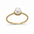 Pearl Beaded Ring – 14K Gold Plated S925 Silver