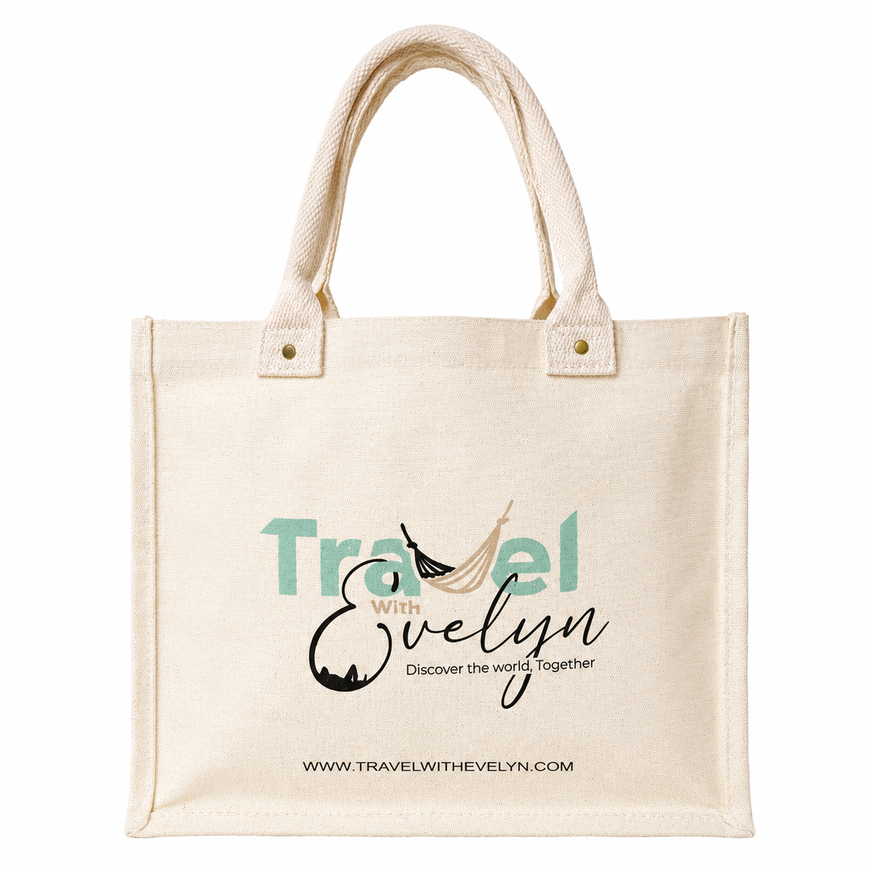 TRAVEL WITH EVELYN SIGNATURE TOTE BAG
