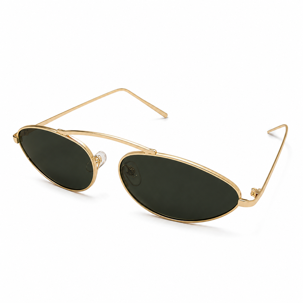 Vintage Oval Metal Frame Sunglasses | UV400 Protection