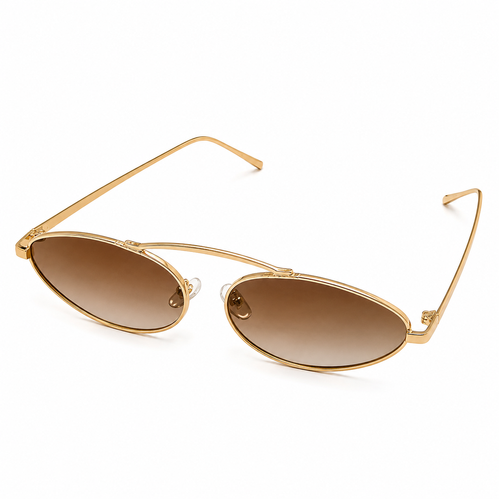 Vintage Oval Metal Frame Sunglasses | UV400 Protection
