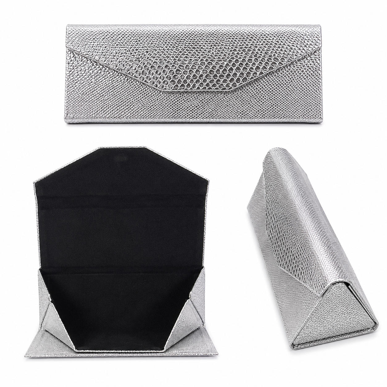 Foldable PU Leather Sunglasses Case | Magnetic Travel Eyewear Holder