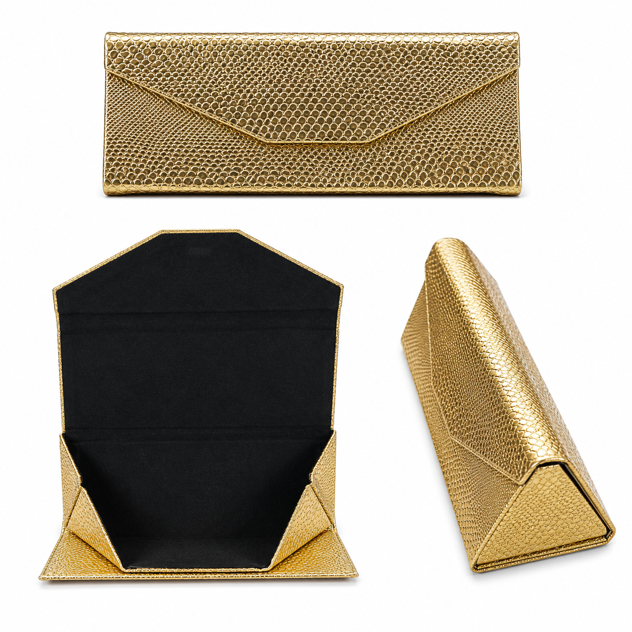 Foldable PU Leather Sunglasses Case | Magnetic Travel Eyewear Holder