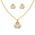 RHINESTONE BEE NECKLACE AND EARRINGS SET