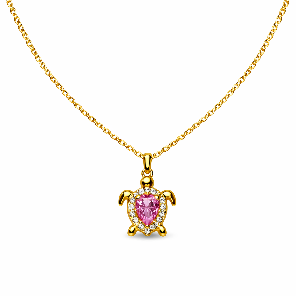 MINI RHINESTONE TURTLE NECKLACE 02