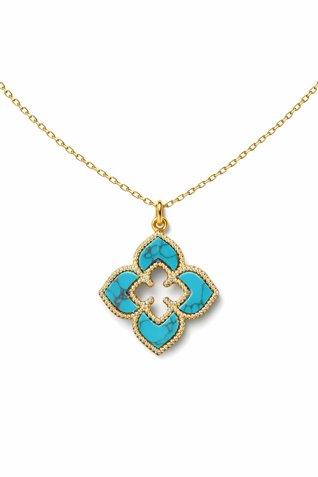 RHINESTONE FLOWER NECKLACE 02